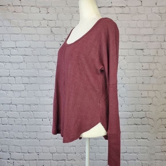 𝅺LUCKY Brand Drop Shoulder Long Sleeve Top sz. Sm - Picture 7 of 9